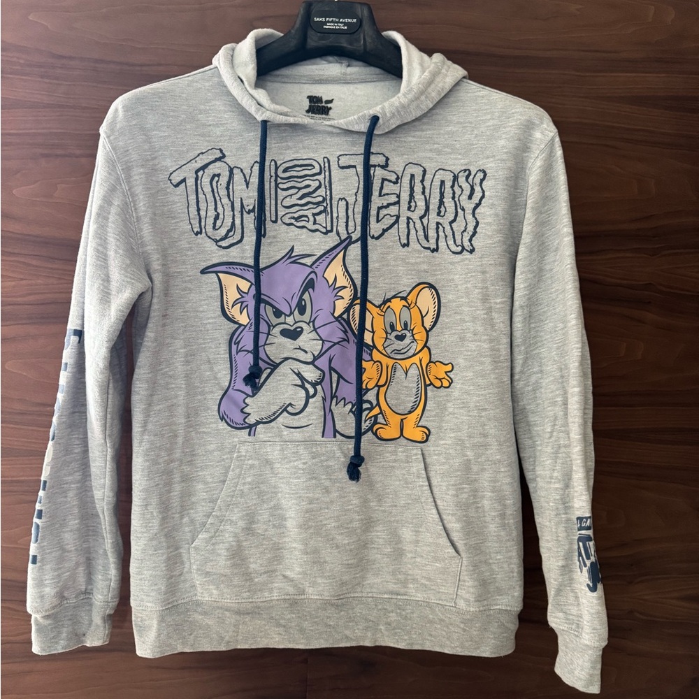 Tom and Jerry Kids Gray Hoodie